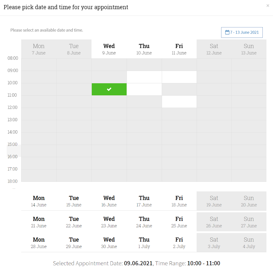 Pick date and time Pick date and time