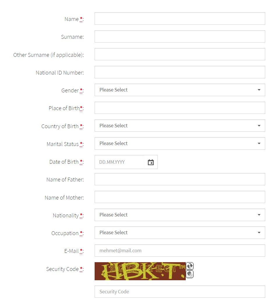Required Documents Form Required Documents Form