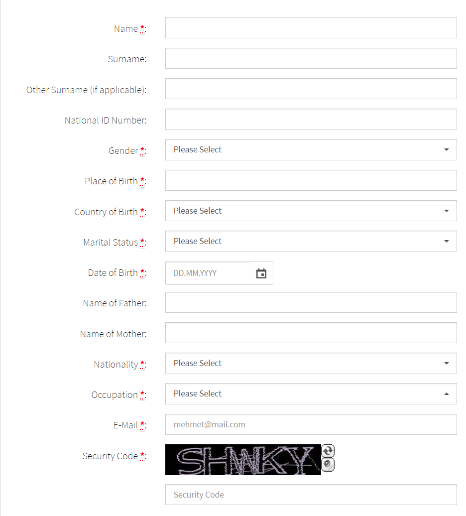 Required Documents Form Required Documents Form