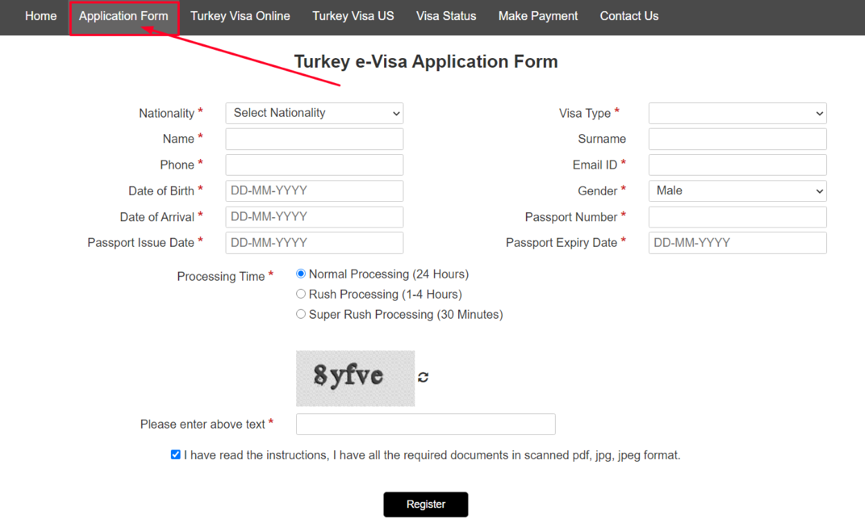 Turkey eVisa Application Form Turkey application form, complete the online form & get evisa on email